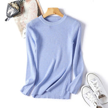 Load image into Gallery viewer, Autumn Winter Women Beaded Sweater 2019 O-Neck elegant sweater Jumper Top Loose Casual Warm Femme Sweater knitting bottom shirt