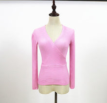 Load image into Gallery viewer, Sexy Winter Knitted Sweater V Neck Cashmere Sweater Female 2019 Women Sweaters And Pullovers Autumn Long Sleeve Sweater Jumper