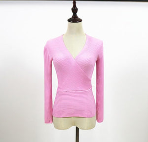 Sexy Winter Knitted Sweater V Neck Cashmere Sweater Female 2019 Women Sweaters And Pullovers Autumn Long Sleeve Sweater Jumper