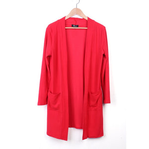 Cardigan Women Long Sleeve New Female Elegant Pocket Knitted Outerwear Sweater High Quality
