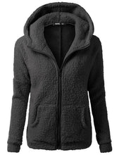 Load image into Gallery viewer, 2019 Winter Sherpa Fleece Sweater Oversized 5XL Hooded Sweaters Warm Zipper Cardigan Women Winter Coat Tops Pull Femme Hiver