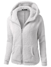 Load image into Gallery viewer, 2019 Winter Sherpa Fleece Sweater Oversized 5XL Hooded Sweaters Warm Zipper Cardigan Women Winter Coat Tops Pull Femme Hiver