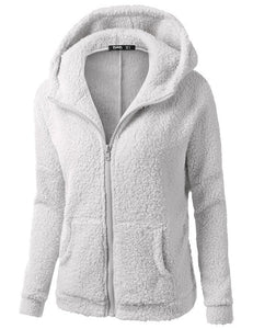 2019 Winter Sherpa Fleece Sweater Oversized 5XL Hooded Sweaters Warm Zipper Cardigan Women Winter Coat Tops Pull Femme Hiver