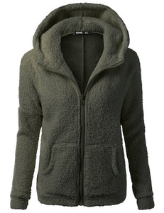 2019 Winter Sherpa Fleece Sweater Oversized 5XL Hooded Sweaters Warm Zipper Cardigan Women Winter Coat Tops Pull Femme Hiver