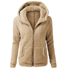 Load image into Gallery viewer, 2019 Winter Sherpa Fleece Sweater Oversized 5XL Hooded Sweaters Warm Zipper Cardigan Women Winter Coat Tops Pull Femme Hiver