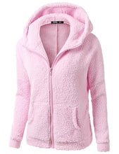 Load image into Gallery viewer, 2019 Winter Sherpa Fleece Sweater Oversized 5XL Hooded Sweaters Warm Zipper Cardigan Women Winter Coat Tops Pull Femme Hiver