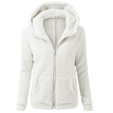 Load image into Gallery viewer, 2019 Winter Sherpa Fleece Sweater Oversized 5XL Hooded Sweaters Warm Zipper Cardigan Women Winter Coat Tops Pull Femme Hiver