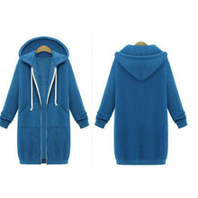 Load image into Gallery viewer, Women Jacket Long Coat Autumn 2019 Casual Plus Size Winter Hooded Jacket Female Sweater Ladies Cardigan chaqueta mujer 4XL 5XL