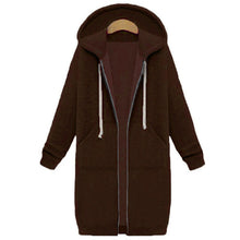 Load image into Gallery viewer, Women Jacket Long Coat Autumn 2019 Casual Plus Size Winter Hooded Jacket Female Sweater Ladies Cardigan chaqueta mujer 4XL 5XL