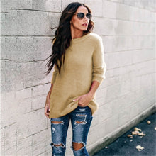 Load image into Gallery viewer, Women&#39;s sweater Plus Size Knitted O-neck Pullovers Autumn Winter Basic sweater Casual Loose Pullovers 5XL winter clothes women