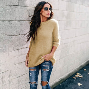 Women's sweater Plus Size Knitted O-neck Pullovers Autumn Winter Basic sweater Casual Loose Pullovers 5XL winter clothes women