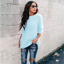 Load image into Gallery viewer, Women&#39;s sweater Plus Size Knitted O-neck Pullovers Autumn Winter Basic sweater Casual Loose Pullovers 5XL winter clothes women