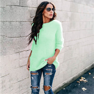 Women's sweater Plus Size Knitted O-neck Pullovers Autumn Winter Basic sweater Casual Loose Pullovers 5XL winter clothes women