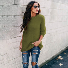 Load image into Gallery viewer, Women&#39;s sweater Plus Size Knitted O-neck Pullovers Autumn Winter Basic sweater Casual Loose Pullovers 5XL winter clothes women
