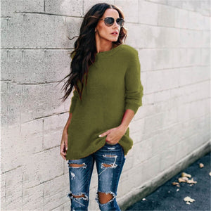 Women's sweater Plus Size Knitted O-neck Pullovers Autumn Winter Basic sweater Casual Loose Pullovers 5XL winter clothes women