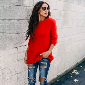 Women's sweater Plus Size Knitted O-neck Pullovers Autumn Winter Basic sweater Casual Loose Pullovers 5XL winter clothes women