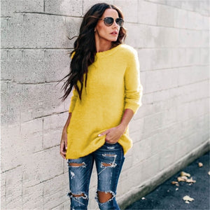 Women's sweater Plus Size Knitted O-neck Pullovers Autumn Winter Basic sweater Casual Loose Pullovers 5XL winter clothes women