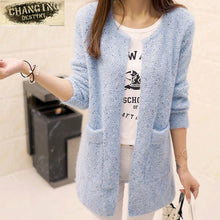 Load image into Gallery viewer, Spring Autumn Long Cardigan Female Long Sleeve Crochet Cardigan Women Sweater Women Knitted Jacket Tops Sweater Women