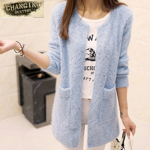 Spring Autumn Long Cardigan Female Long Sleeve Crochet Cardigan Women Sweater Women Knitted Jacket Tops Sweater Women
