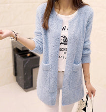 Load image into Gallery viewer, Spring Autumn Long Cardigan Female Long Sleeve Crochet Cardigan Women Sweater Women Knitted Jacket Tops Sweater Women