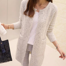 Load image into Gallery viewer, Spring Autumn Long Cardigan Female Long Sleeve Crochet Cardigan Women Sweater Women Knitted Jacket Tops Sweater Women