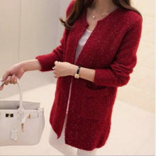 Load image into Gallery viewer, Spring Autumn Long Cardigan Female Long Sleeve Crochet Cardigan Women Sweater Women Knitted Jacket Tops Sweater Women