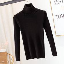 Load image into Gallery viewer, 2019 Autumn Winter Knitted Sweater Pullovers Turtleneck Sweater for Women Long Sleeve White Black Soft Female Jumper Clothing