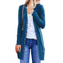 Load image into Gallery viewer, Women Knitted Long Sleeve Sweater Cardigan for female Women 2019 autumn new Overcoat Outwear Coats Long Cardigan Plus Size