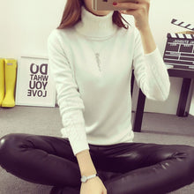 Load image into Gallery viewer, 2019 Hot Autumn Winter Women Sweaters and Pullovers Fashion turtleneck Sweater Women twisted thickening slim pullover sweater
