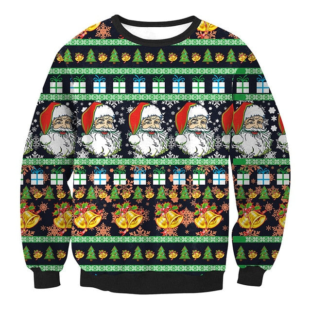 LISCN Christmas Man women Ugly Christmas Sweater Couple Watching Clothing Unisex Lovers for Men Autumn Winter New