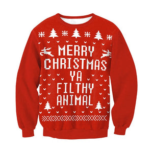 LISCN Christmas Man women Ugly Christmas Sweater Couple Watching Clothing Unisex Lovers for Men Autumn Winter New