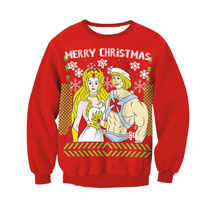 LISCN Christmas Man women Ugly Christmas Sweater Couple Watching Clothing Unisex Lovers for Men Autumn Winter New