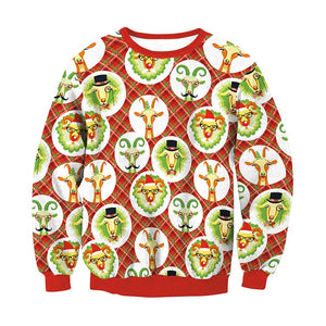 LISCN Christmas Man women Ugly Christmas Sweater Couple Watching Clothing Unisex Lovers for Men Autumn Winter New