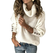 Load image into Gallery viewer, Hot Autumn Womens Long Sleeve Pullover Sweater Jumper Winter Warm Fleece Fur baggy High Neck Ladies Casual Outwear Pullover Tops