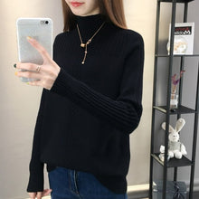 Load image into Gallery viewer, Knitted Turtleneck Women Autumn Winter 2019 New Ladies Korean Sweater Female Long Sleeve Jumper Blue White Red Pullover Femme