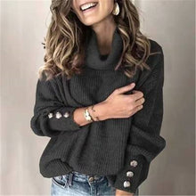 Load image into Gallery viewer, Turtleneck Sweater Women&#39;s Pullover Slim Long Sleeve Shirt Autumn and Winter Lingerie Tight Sweater Knit Top