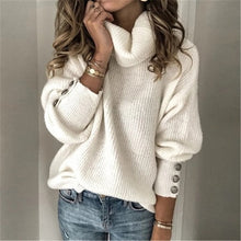 Load image into Gallery viewer, Turtleneck Sweater Women&#39;s Pullover Slim Long Sleeve Shirt Autumn and Winter Lingerie Tight Sweater Knit Top