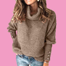 Load image into Gallery viewer, Turtleneck Sweater Women&#39;s Pullover Slim Long Sleeve Shirt Autumn and Winter Lingerie Tight Sweater Knit Top