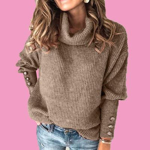Turtleneck Sweater Women's Pullover Slim Long Sleeve Shirt Autumn and Winter Lingerie Tight Sweater Knit Top