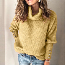 Load image into Gallery viewer, Turtleneck Sweater Women&#39;s Pullover Slim Long Sleeve Shirt Autumn and Winter Lingerie Tight Sweater Knit Top