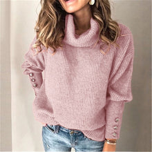 Load image into Gallery viewer, Turtleneck Sweater Women&#39;s Pullover Slim Long Sleeve Shirt Autumn and Winter Lingerie Tight Sweater Knit Top