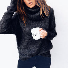 Load image into Gallery viewer, 3XL Casual Sweater Women 2019 Autumn Winter LooseTurtleneck Knitted Sweater Pullovers Female Long Sleeve Jumper Top Pull Femme