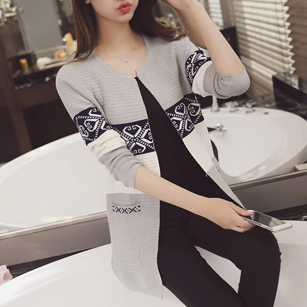Cardigan Sweaters Women Knitted Coat  Long Sleeve Warm Jacket Korean Style Autumn Winter Women's Sweater Top Feminine Clothes