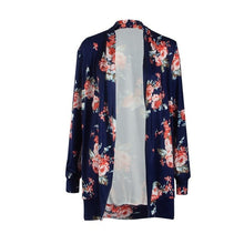 Load image into Gallery viewer, Irregular Women Floral Cardigans Summer Autumn 2018 Fashion Print Long Sleeve Casual Female Sweater Plus Size 3XL