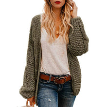 Load image into Gallery viewer, 2020 Open Front Cardigan Sweaters Winter Autumn Woman Sweater Knitted Long Sleeve Cardigan Casual Outerwear Tops Cardigan Women