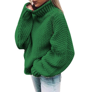 Womail Knitted Sweater Women Winter Warm Sweater Casual sweet Solid Sweater 2019 Female Long Sleeve Loose Pullover Knitwear 827
