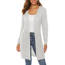 Load image into Gallery viewer, New Cotton Solid Cardigan Long Sleeve Knitted Sweater 2019 Loose Cardigan Mujer Women Open Stitch Casual Sweaters Women Invierno