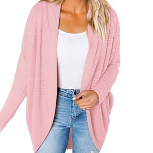 New Cotton Solid Cardigan Long Sleeve Knitted Sweater 2019 Loose Cardigan Mujer Women Open Stitch Casual Sweaters Women Invierno