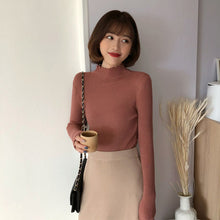 Load image into Gallery viewer, New Ruffled Turtleneck Sweater Women 2019 Autumn Winter Fashion Sweater High Elastic Slim Knit Pullover Female Jumper Pull Femme