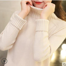 Load image into Gallery viewer, Autumn Winter Women Turtleneck Sweater Pullover Ladies Shirt Slim Casual Tops Warm Clothing Female Knitted Sweater High quality